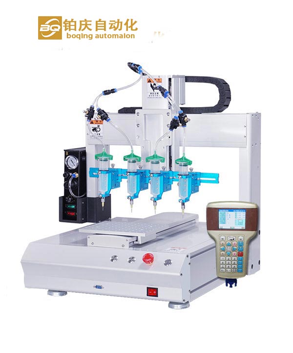 三軸四頭針筒式精密點膠機